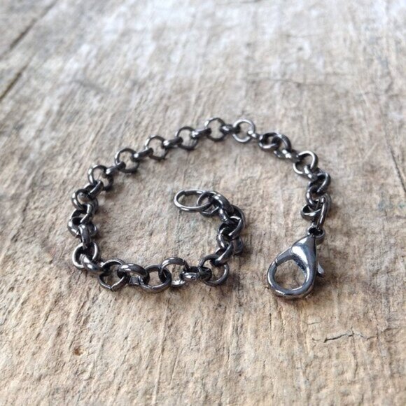 4 INCH Gunmetal Chain Extender, Necklace Chain Extension - 5mm thick - Picture 1 of 3